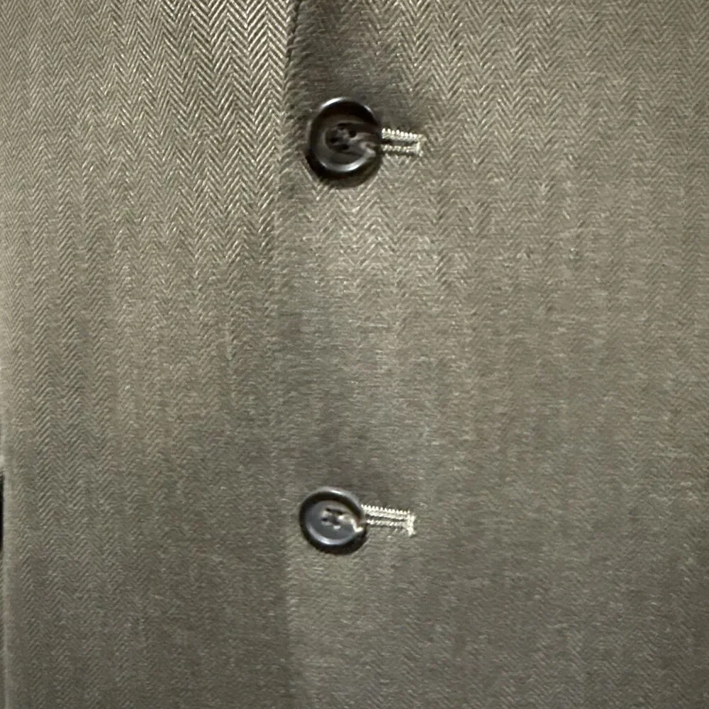 Ralph Lauren Herringbone Equestrian Blazer Sport Coat W/Elbow Patches Size 46R - Picture 4 of 16